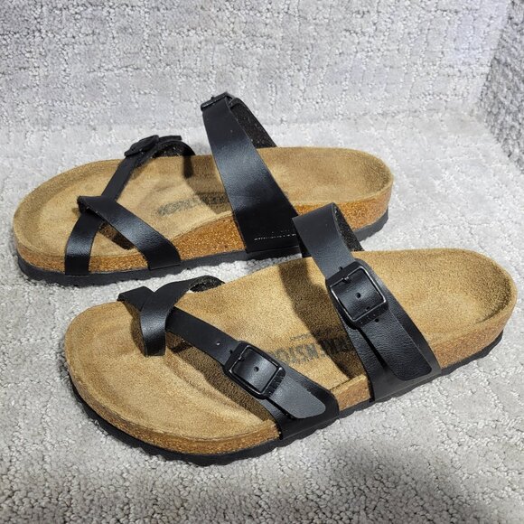 Birkenstock Mayari Unisex Size EU 37 US L6 M4 R Black Birko-Flor Slide Sandals. - Picture 7 of 11
